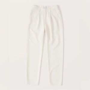 Abercrombie Women's Tailored Menswear Dad Pants: Off White
